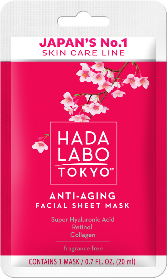 Hada Labo Tokyo™ RED : 5 Masques Anti-âge japonais en tissu