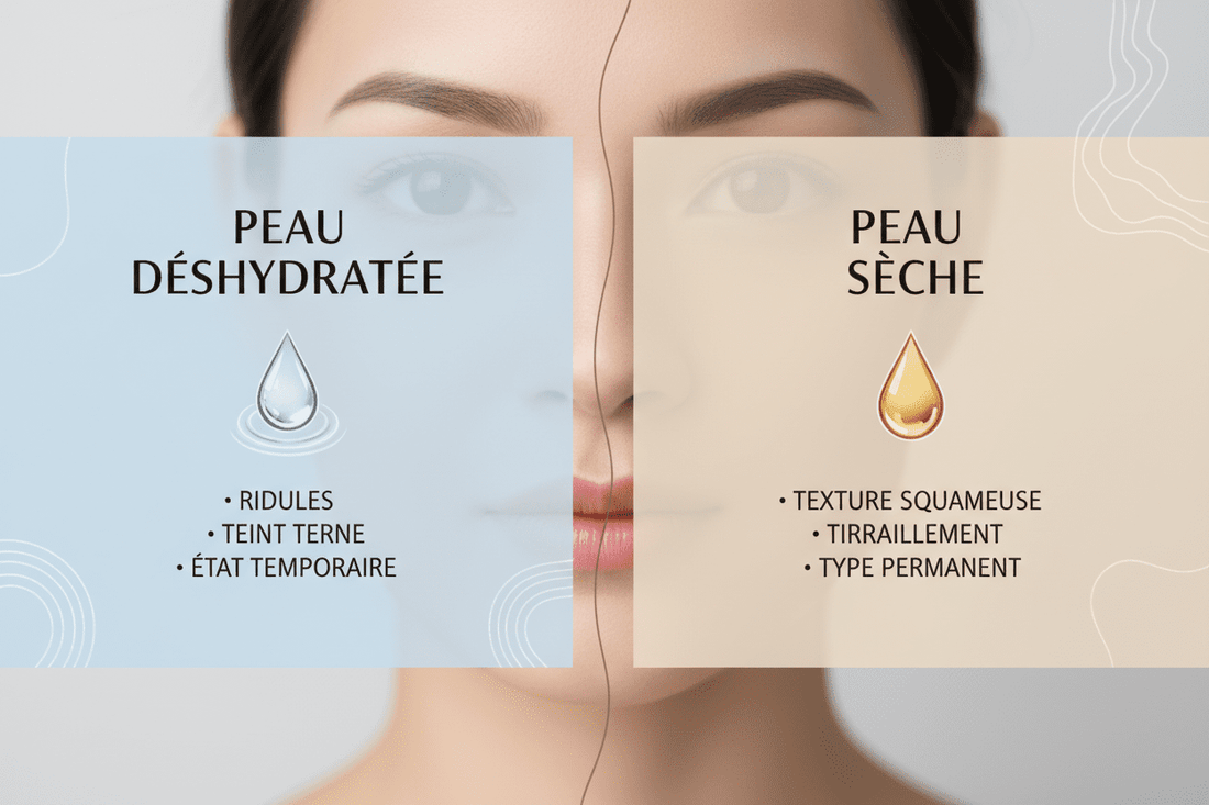 Peau déshydratée vs peau sèche : Comment les différencier et les traiter