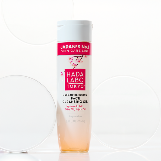 Huile démaquillante à l'acide hyaluronique et aux huiles de jojoba et d'olive - Hada Labo Tokyo™ Clean