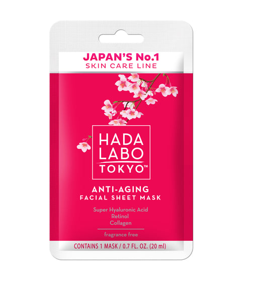 Hada Labo Tokyo™  5 Masques Anti-âge japonais en tissu