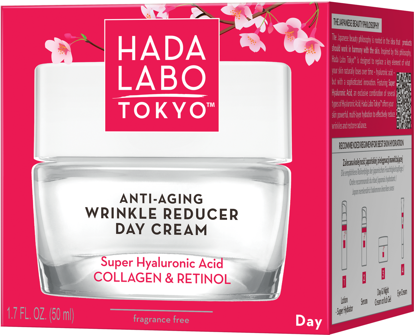 Hada Labo Tokyo™ Red, Crème anti-âge de jour réduction des rides